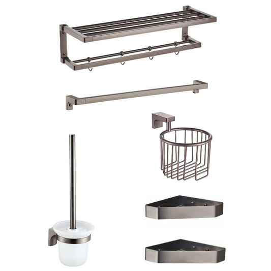 Stainless Steel Bathroom Accessories (Gun Metal) 1002C