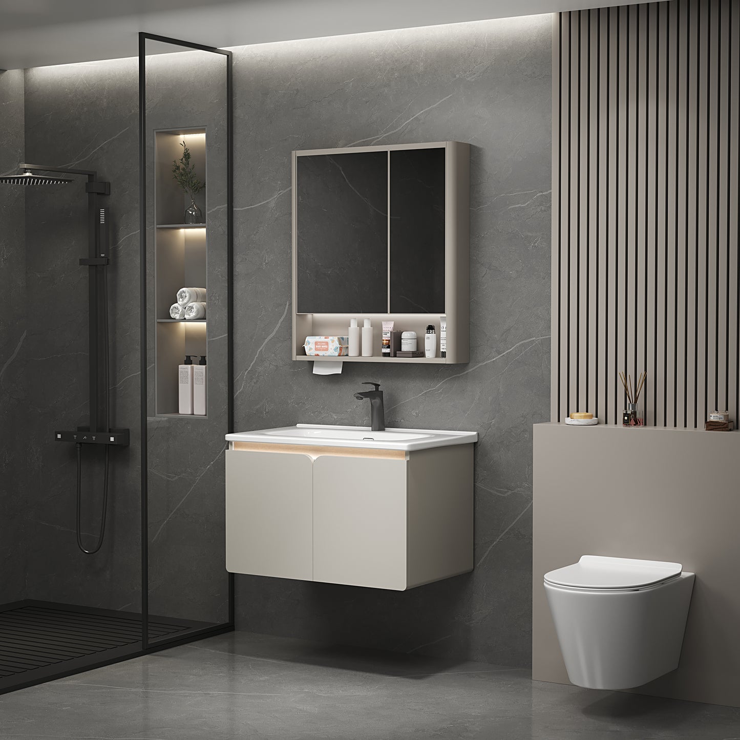 Stainless Steel Bathroom Cabinet 829