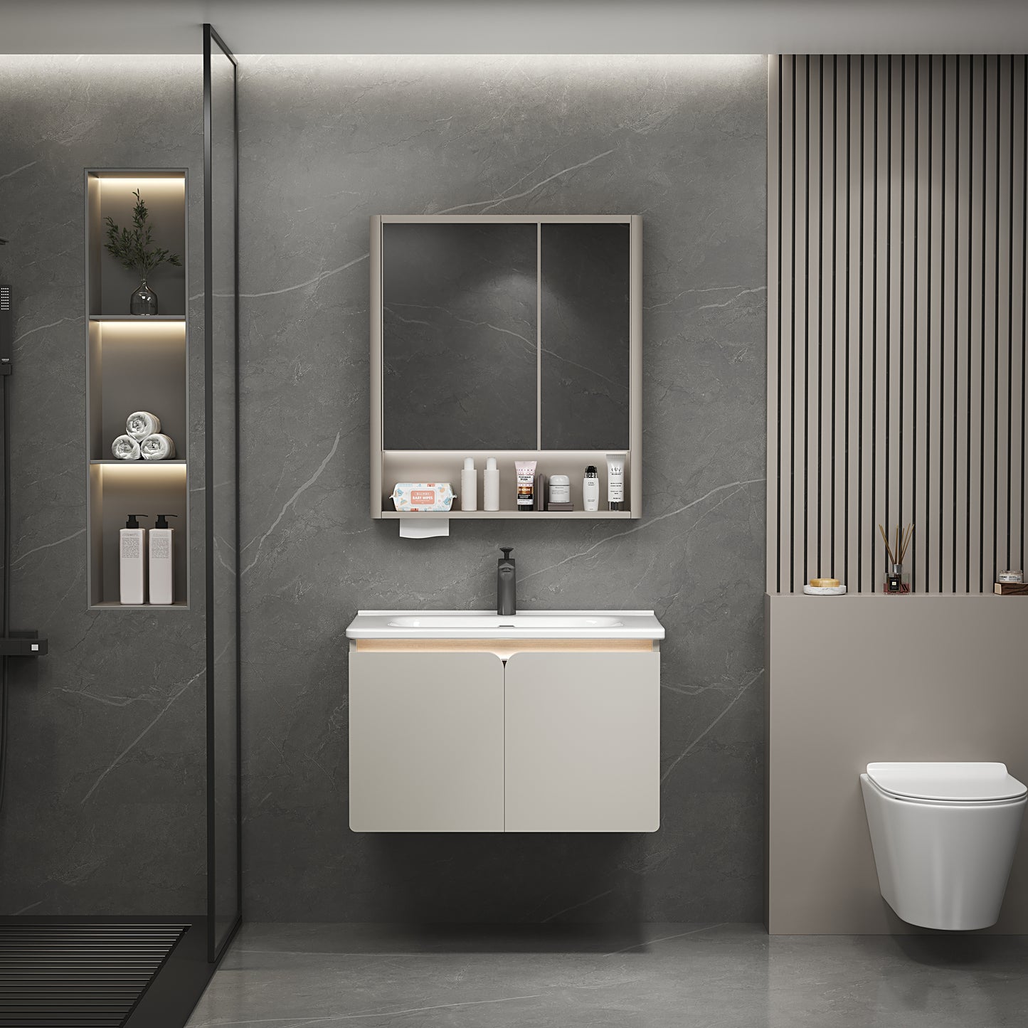 Stainless Steel Bathroom Cabinet 829