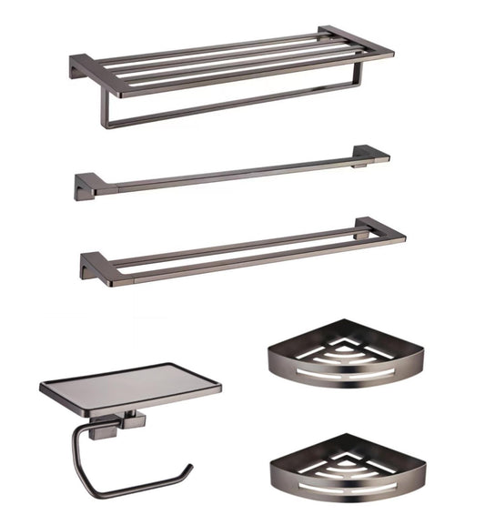 Stainless Steel Bathroom Accessories (Gun Metal) 3301