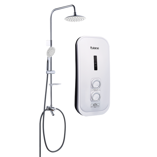 Rubine Electric Instant Water Heater Bow RWH-3388WHP  (With Pump Rainshower Handshower and Sprout)