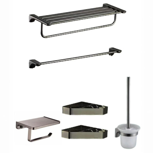 Stainless Steel Bathroom Accessories (Gun Metal) 8001C