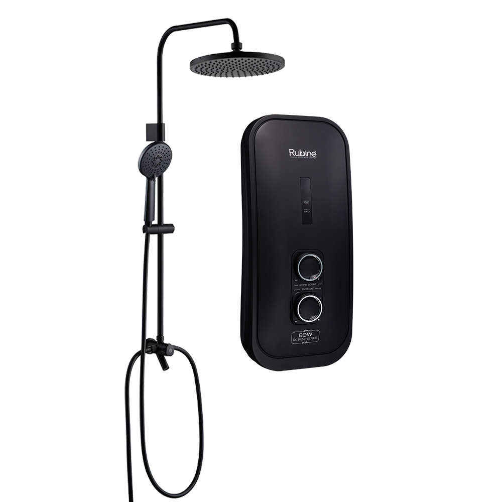 Rubine Electric Instant Water Heater Bow RWH-3388BHP（With Pump Rainshower Handshower and Sprout)